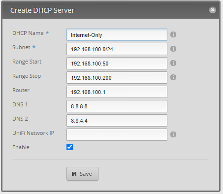 DHCP server