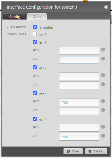vlan config