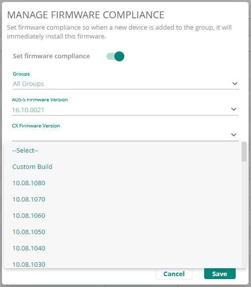 Central Set Compliance
